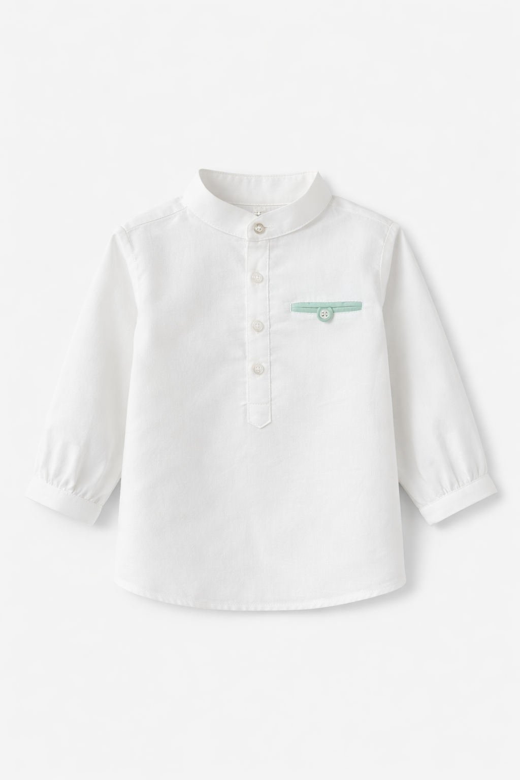 Camisa cerimónia com gola à padre