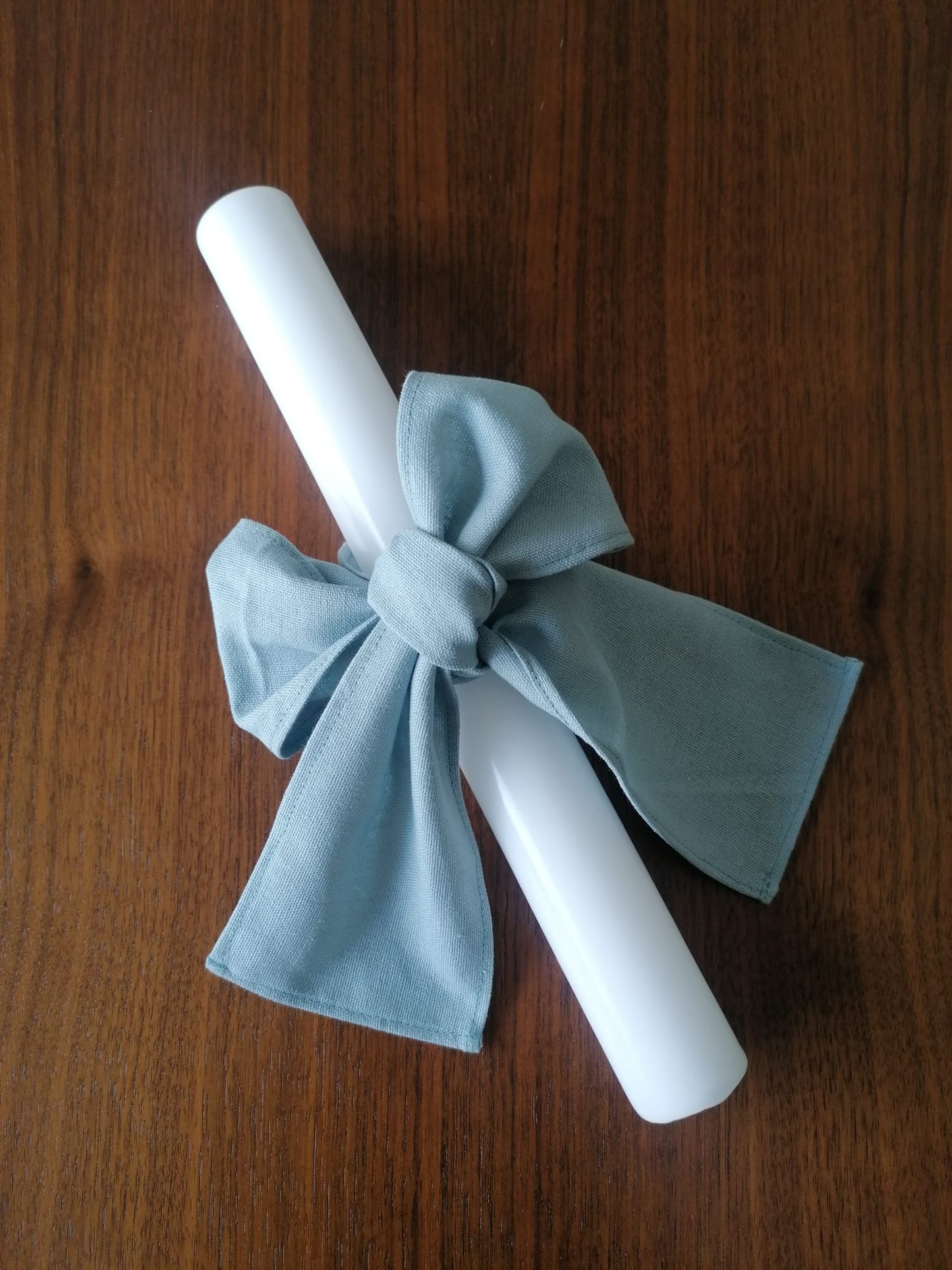 Conjunto baptismo linho azul