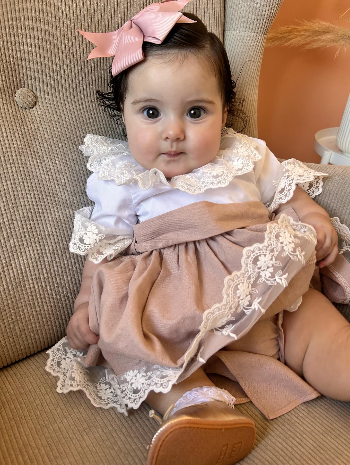 Vestido com saia em linho